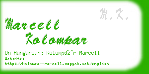 marcell kolompar business card